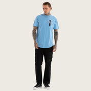 KSCY CHURCH DUAL CURVED TEE - PIGMENT BLISSFUL BLUE