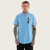 KSCY CHURCH DUAL CURVED TEE - PIGMENT BLISSFUL BLUE