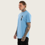 KSCY CHURCH DUAL CURVED TEE - PIGMENT BLISSFUL BLUE