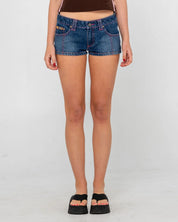 RUSTY COLOUR ME LUCKY NUMBER MICRO MINI SHORT