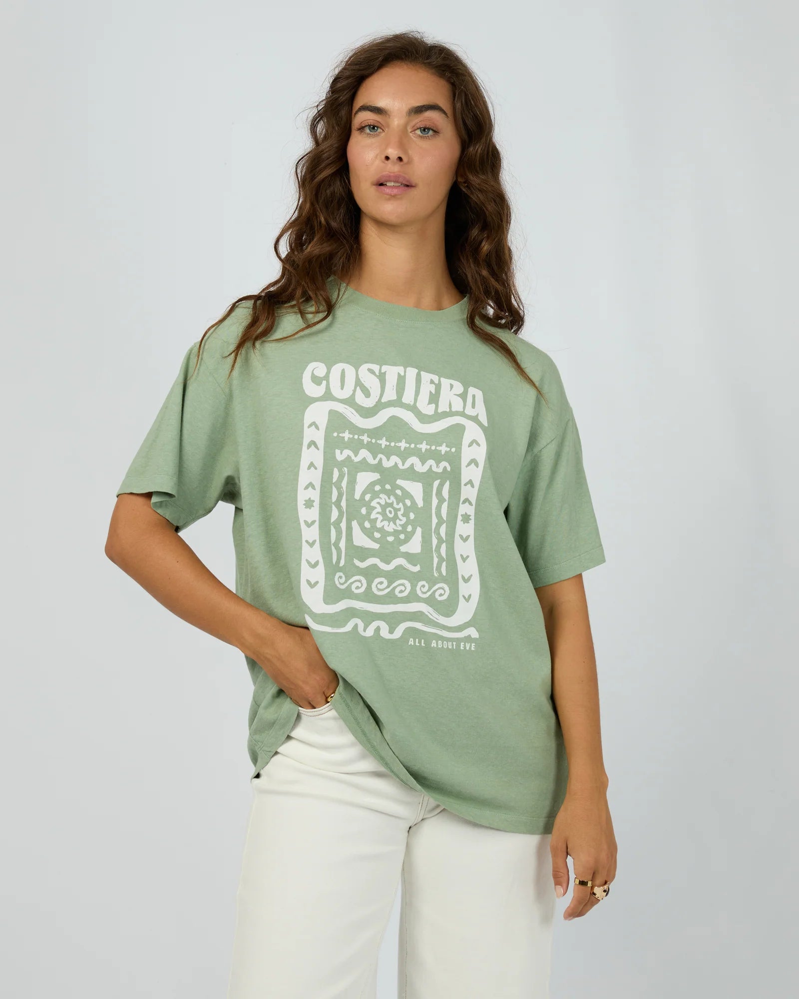 AAE COSTIERA RELAXED TEE - SAGE