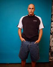 RUSTY DODGER RAGLAN TEE - NAVY BLUE