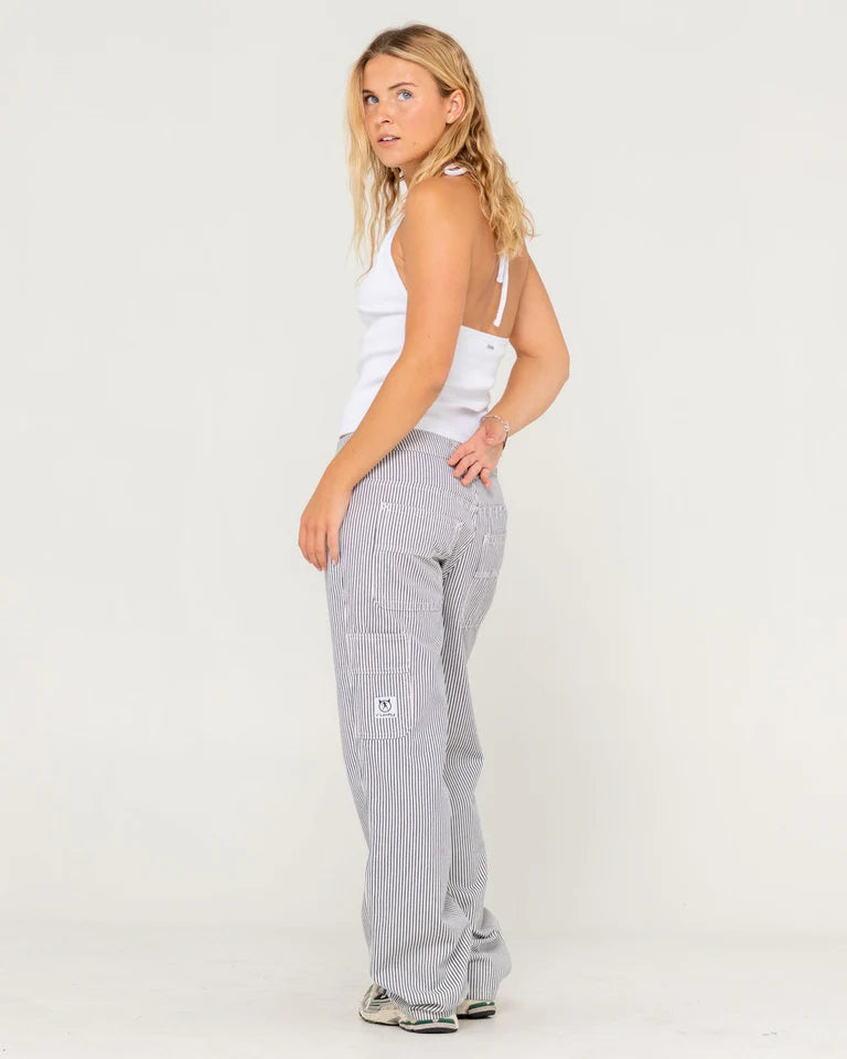 RUSTY EMMA CUT OUT HALTER TOP - WHITE