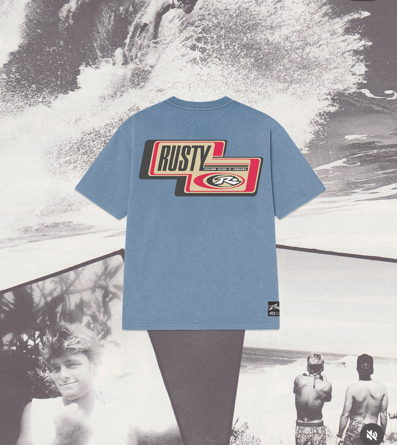 RUSTY SLEDS N THREADS GRAPHIC TEE - RED TEAL