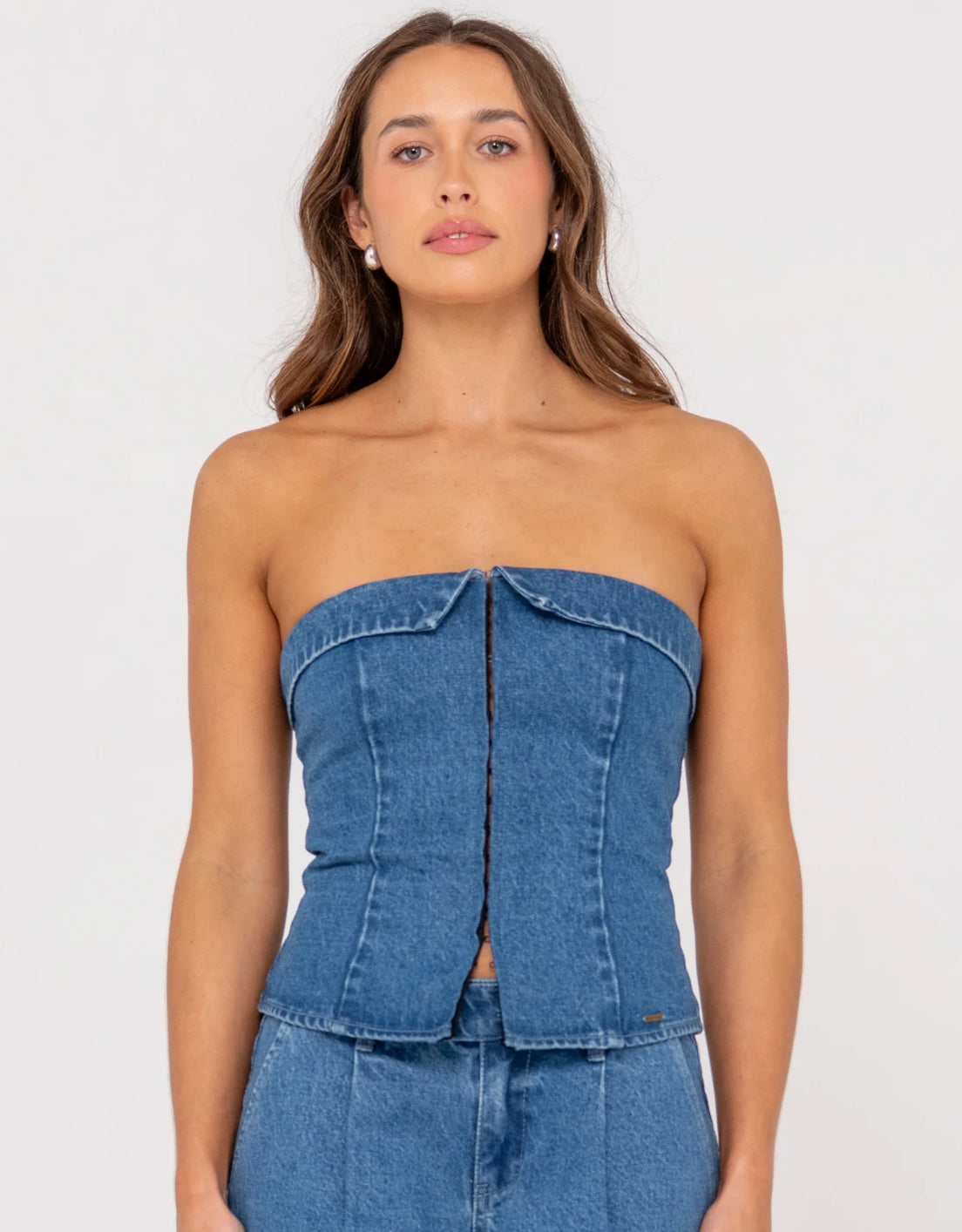 SANTORINI DENIM BUSTIER