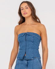 SANTORINI DENIM BUSTIER