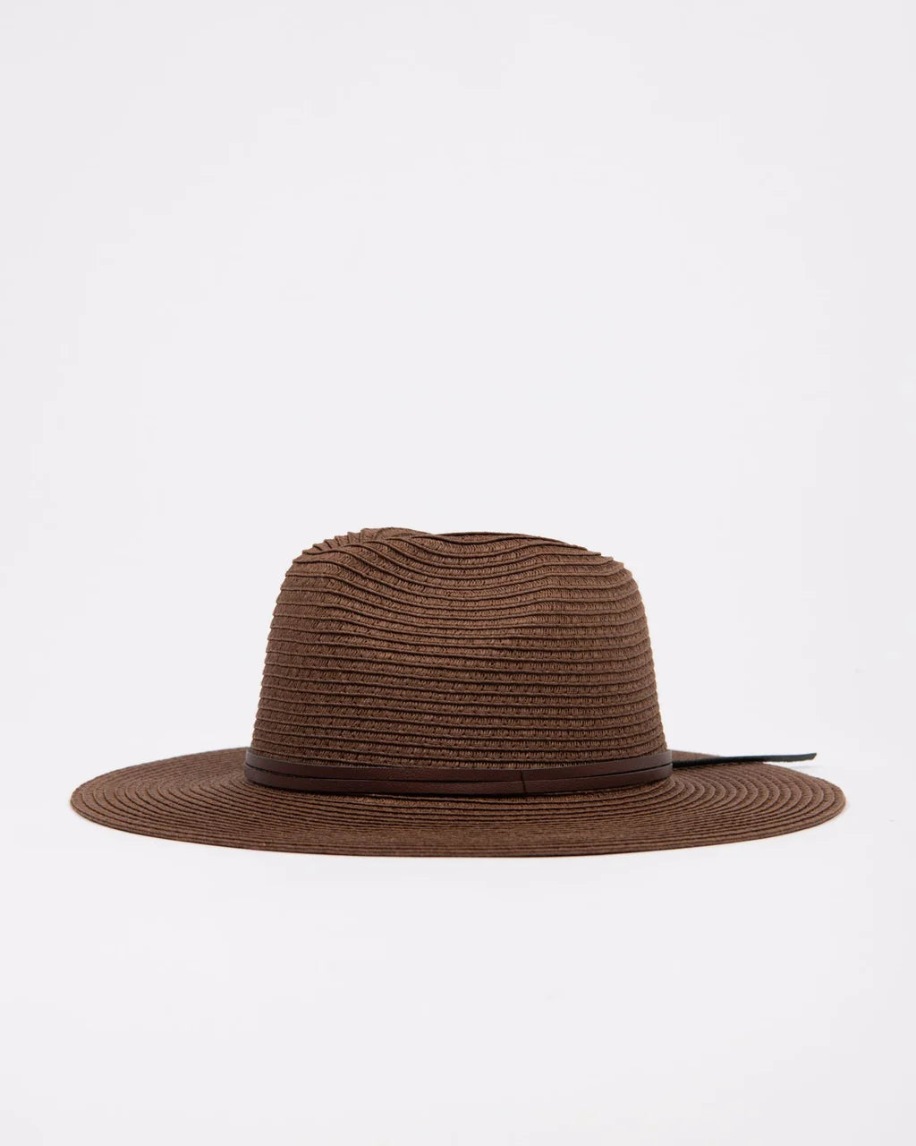 RUSTY GISELE STRAW HAT CHOCOLATE