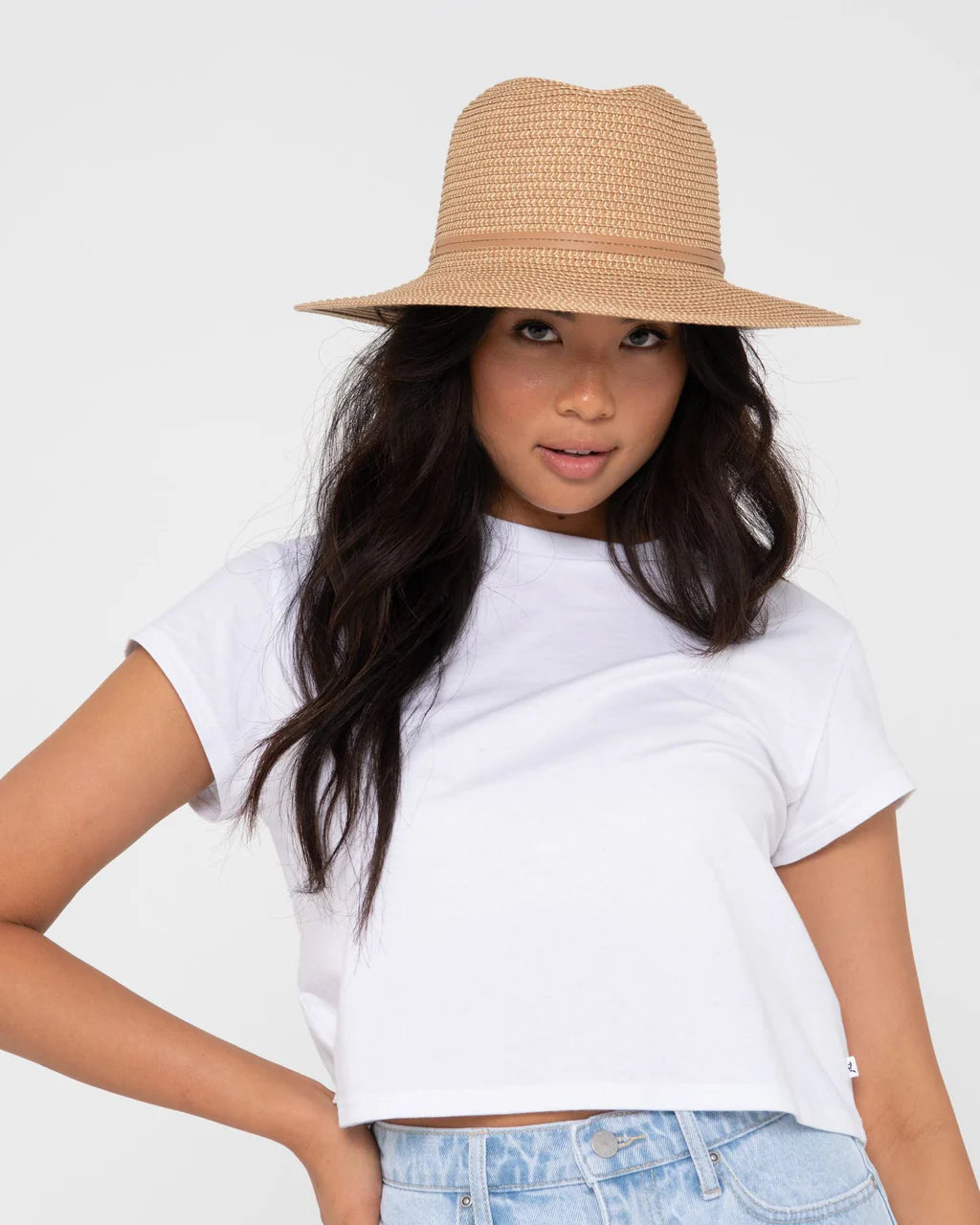 RUSTY GISELE STRAW HAT NATURAL CARAMEL