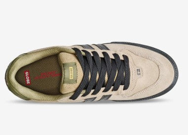 GLOBE ENCORE-2 SKATE SHOE SUEDE RETRO VULC STYLE DURABLE EVERYDAY SNEAKER DESERT/BLACK