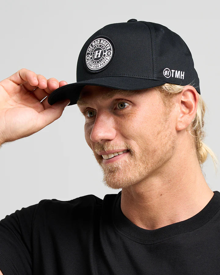 HUEYS GOOD LIFE TWILL TRUCKER - BLACK