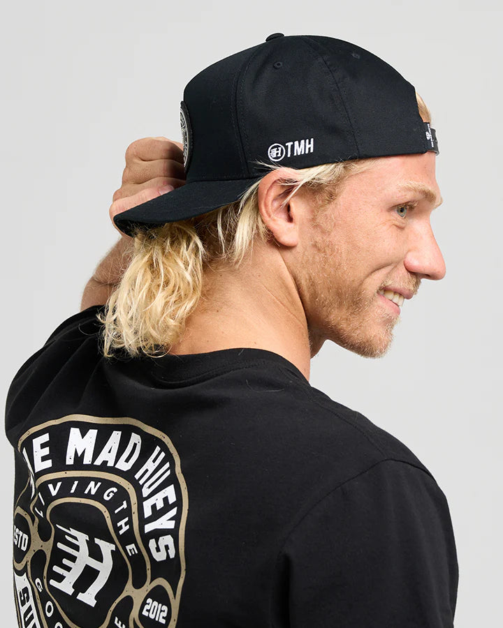 HUEYS GOOD LIFE TWILL TRUCKER - BLACK