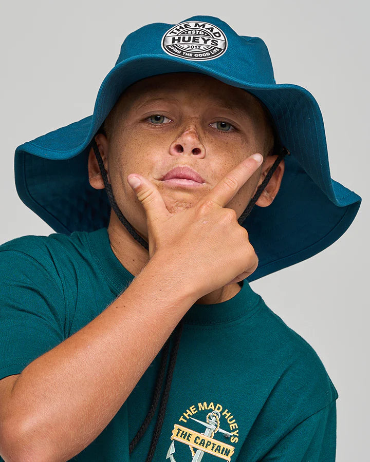 MAD HUEYS GOOD LIFE HUEYS | YOUTH WIDE BRIM HAT - ATLANTIC