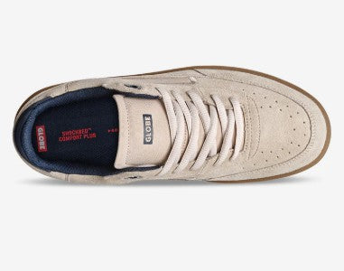 GLOBE HOLAND SKATE LIFESTYLE CUPSOLE SNEAKER HERRINGBONE GRIP STABLE COMFORT PARCHMENT/GUM