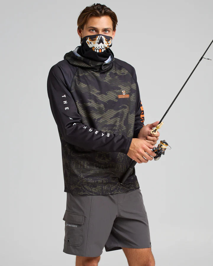 THE MAD HUEYS KRAKEN CAPTAIN HOODED MASKED FISHING JERSEY