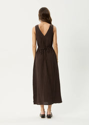 AFENDS FOCUS SEERSUCKER MAXI DRESS