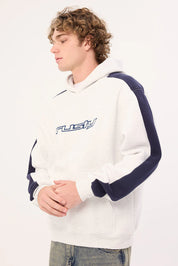 RUSTY 2K SING HOODED FLEECE ECRU MARBLE