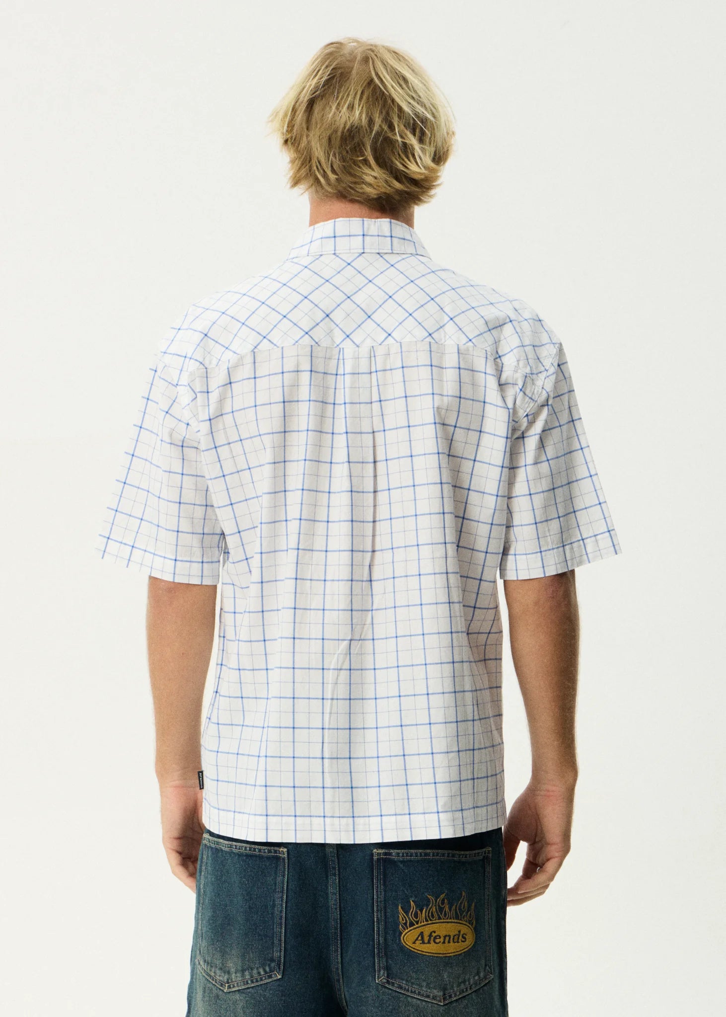 AFENDS IN-HALE SHORT SLEEVE SHIRT – ORGANIC COTTON BOXY FIT BUTTON-UP