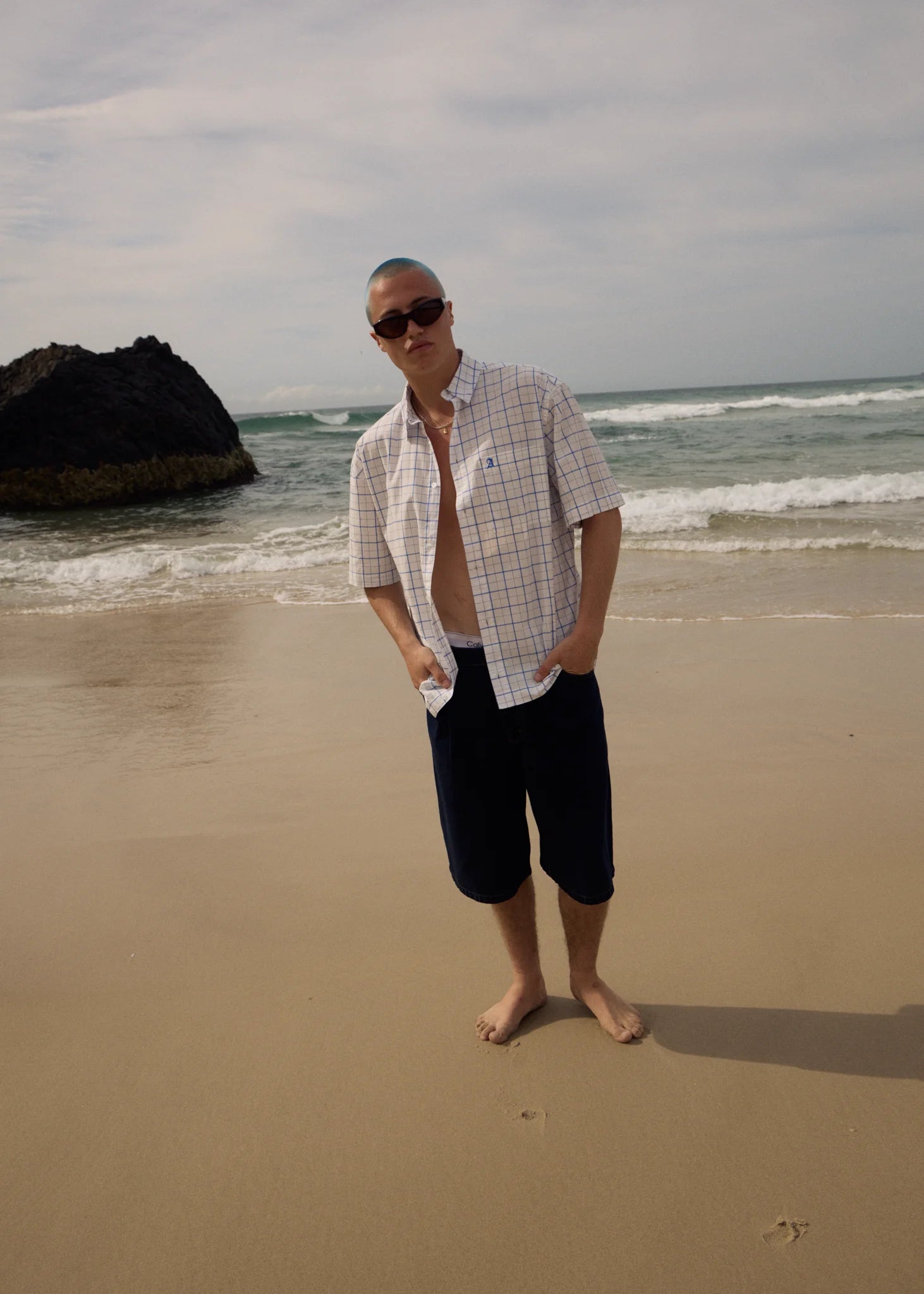 AFENDS IN-HALE SHORT SLEEVE SHIRT – ORGANIC COTTON BOXY FIT BUTTON-UP