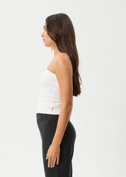 AFENDS JAMIE RIB TUBE TOP – ORGANIC COTTON STRETCH CROP TOP