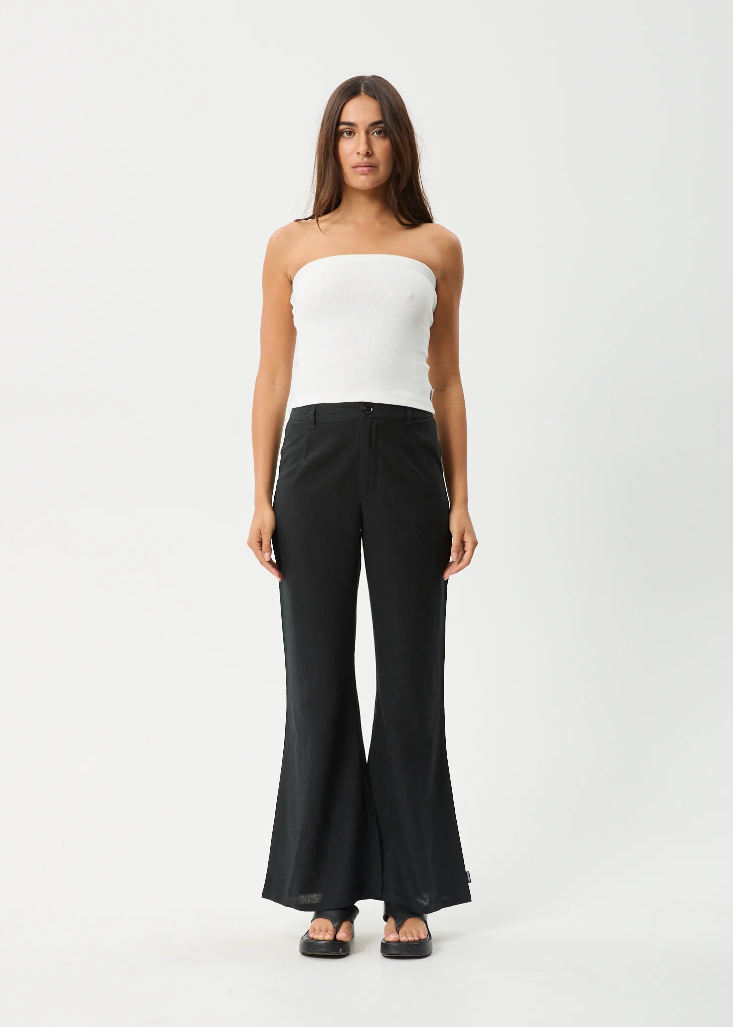 AFENDS JAMIE RIB TUBE TOP – ORGANIC COTTON STRETCH CROP TOP