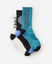 RIP CURL LOGO CREW SOCK 3-PK BOY