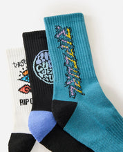 RIP CURL LOGO CREW SOCK 3-PK BOY
