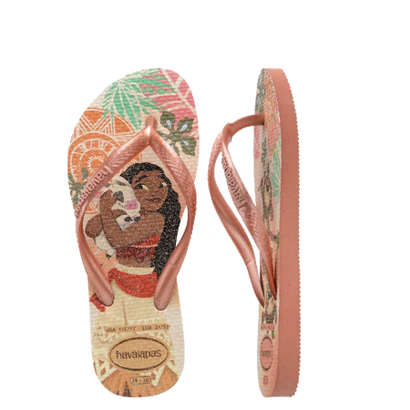 HAVAIANAS KIDS SLIM PRINCESS MOANA PINK CLAY