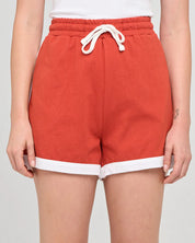 MAD HUEYS LIVING HUEYS | WOMENS MID RISE SHORTS - RED CLAY