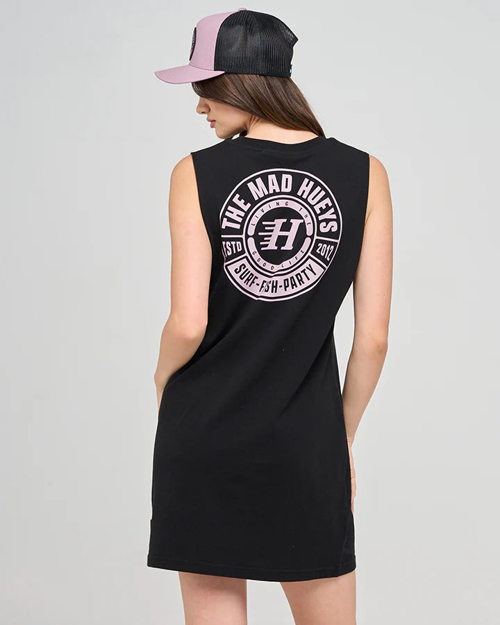 MAD HUEYS LIVING HUEYS | WOMENS MUSCLE DRESS - BLACK