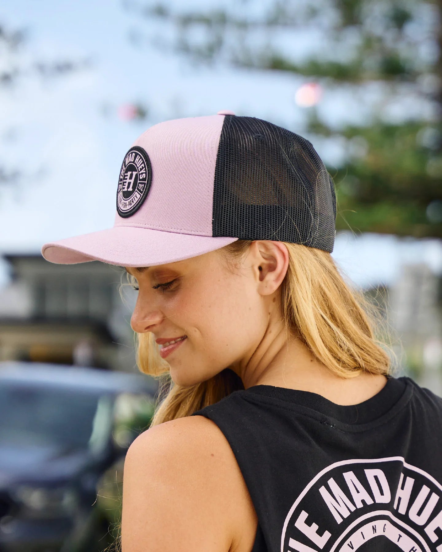 MAD HUEYS LIVING HUEYS | WOMENS TWILL TRUCKER - DUSTY LILAC
