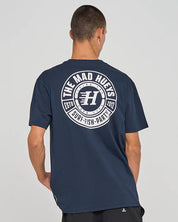 THE MAD HUEYS LIVING HUEYS MENS T SHIRT GRAPHIC SURF TEE CASUAL NAVY