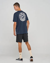 THE MAD HUEYS LIVING HUEYS MENS T SHIRT GRAPHIC SURF TEE CASUAL NAVY