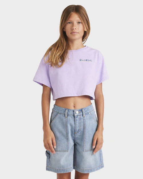BILLABONG MIXING VIBES GIRLS CROP TEE