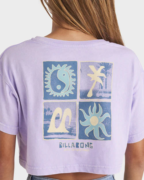 BILLABONG MIXING VIBES GIRLS CROP TEE
