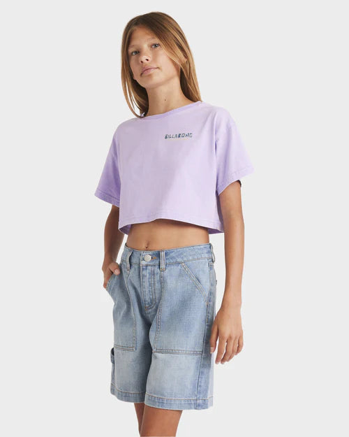 BILLABONG MIXING VIBES GIRLS CROP TEE