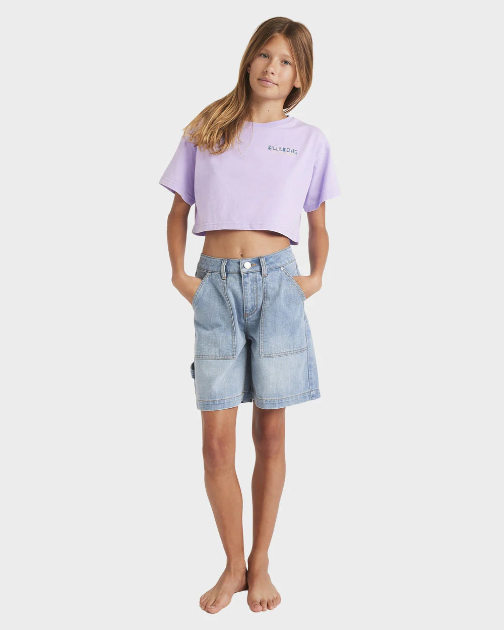 BILLABONG MIXING VIBES GIRLS CROP TEE