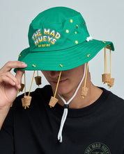THE MAD HUEYS OI OI OI | QUICK DRY WIDE BRIM HAT - AUSSIE GREEN