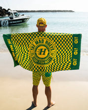 THE MAD HUEYS OI OI OI | BEACH TOWEL - AUSSIE GREEN