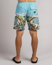 MAD HUEYS OZ STRAYA SWIM VOLLEYS – MENS QUICK DRY AUSSIE PRINT BOARD SHORTS