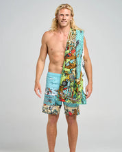 MAD HUEYS OZ STRAYA SWIM VOLLEYS – MENS QUICK DRY AUSSIE PRINT BOARD SHORTS