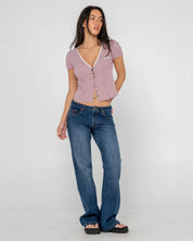RUSTY PEGGY SUE BUTTON DOWN BLOUSE