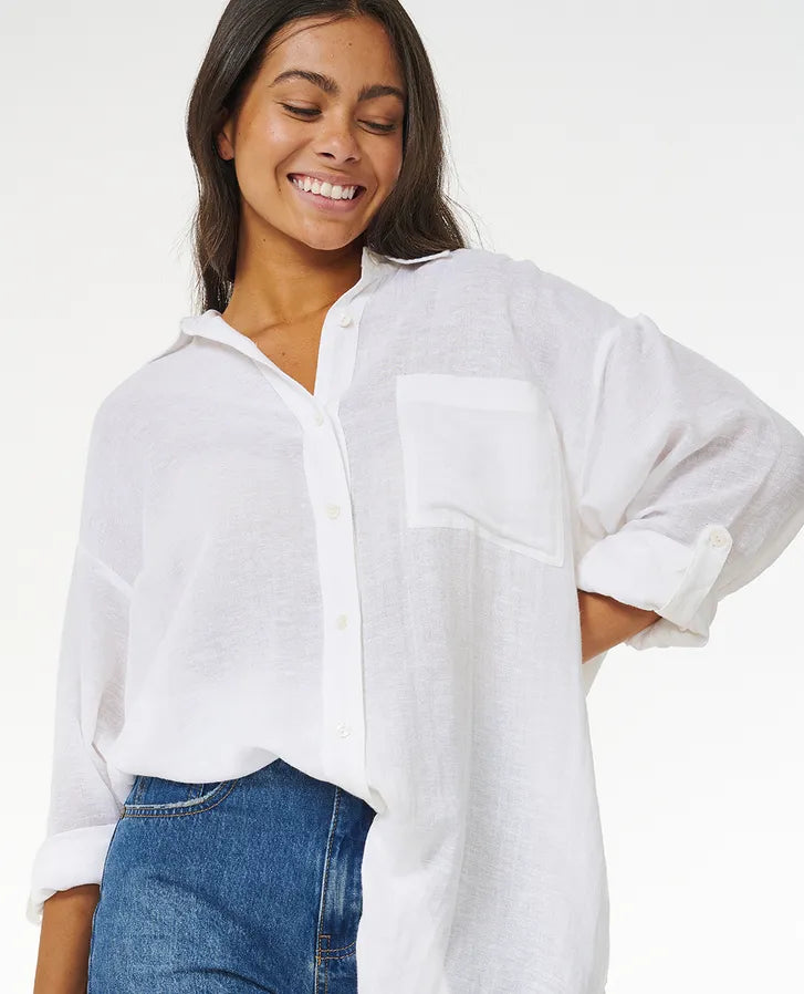 RIP CURL PREMIUM SURF HOLIDAY SHIRT WHITE