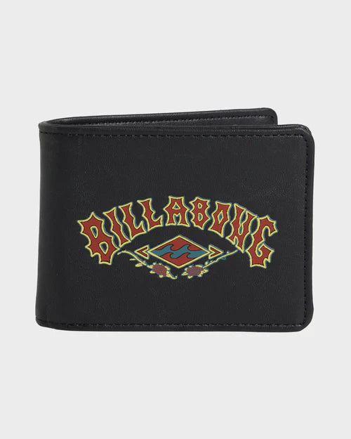 BILLABONG RANGE LEATHER WALLET - BLACK