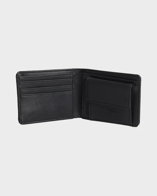 BILLABONG RANGE LEATHER WALLET - BLACK