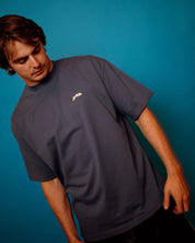 RUSTY REGISTERED OVERSIZED GRAPHIC TEE - CHINA BLUE