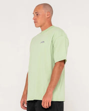 RUSTY REGISTERED OVERSIZED GRAPHIC TEE - SMOKE GREEN
