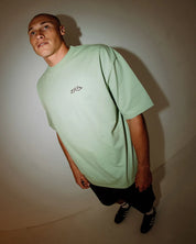 RUSTY REGISTERED OVERSIZED GRAPHIC TEE - SMOKE GREEN