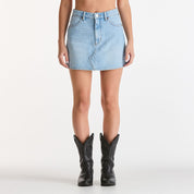 WRANGLER REPAIR MINI SKIRT - BLUE TOUR
