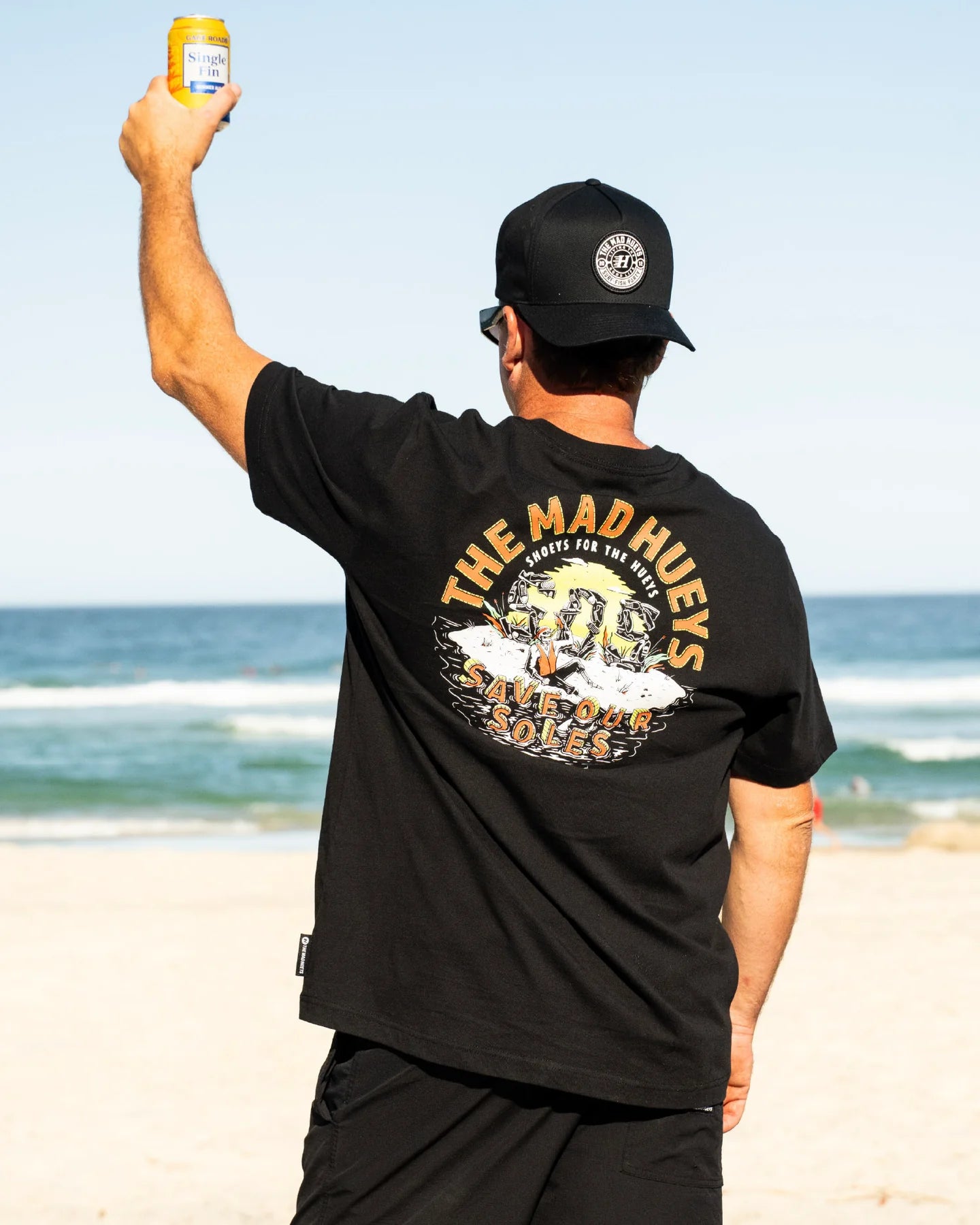 MAD HUEYS SAVE OUR SOLES | SS TEE - BLACK