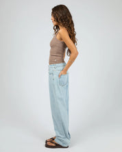 SILENT THEORY MIA RIB TANK - BROWN